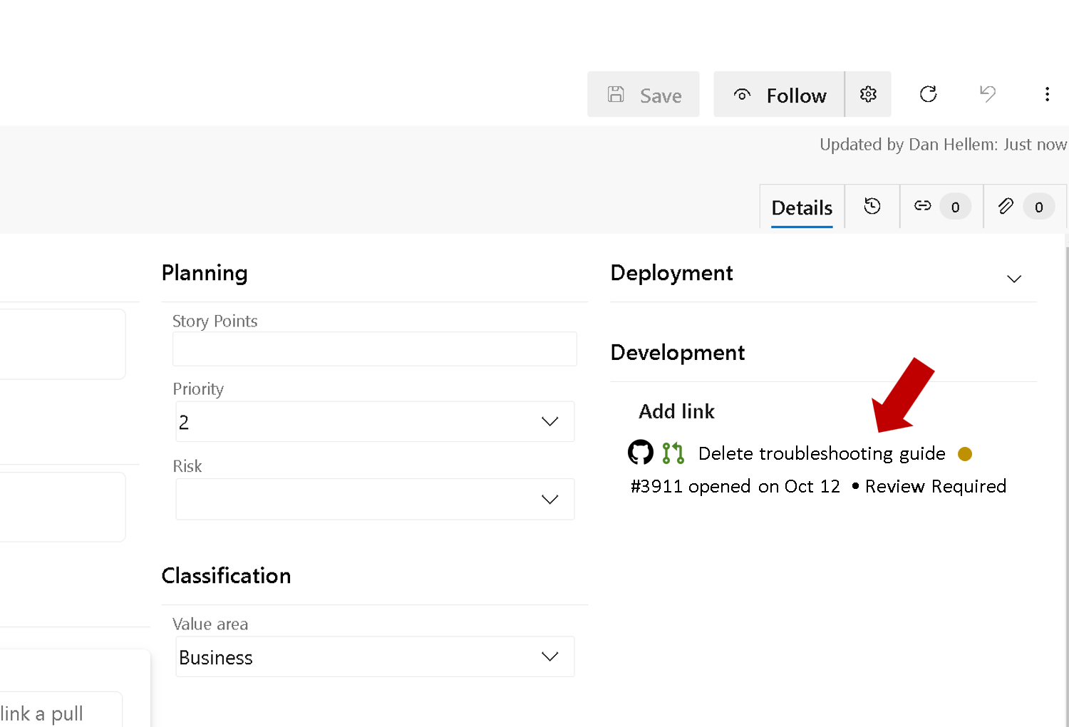Github'a bağlantı ekleme ekran görüntüsü örneği