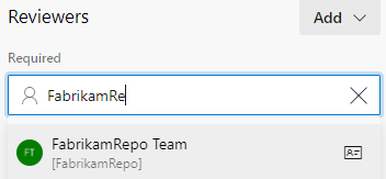 P R gözden geçiren ekle.