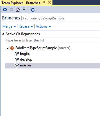 Visual Studio'da şube silme