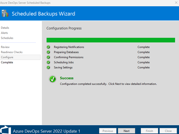 Tüm denetimlerin başarılı olduğunu gösteren ekran görüntüsü.