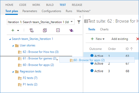 Test paketlerini sıralama