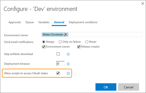Betiklere OAuth belirteçleri iletme