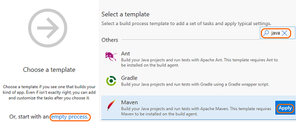 Şablon araması oluşturma