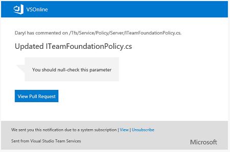 Varsayılan çekme isteği bildirimleri