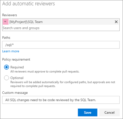 Gerekli inceleyici diyalog kutusu
