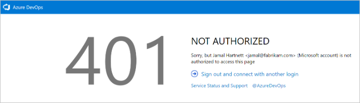 Azure DevOps bağlantısı 401 hatası 1 ile ilgili sorunları giderme