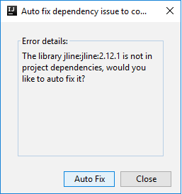 IntelliJ IDEA Spark otomatik düzeltme iletişim kutusu.