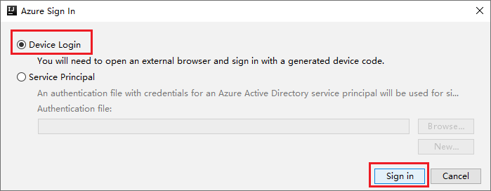 'IntelliJ IDEA azure oturum açma cihazı oturum açma'.