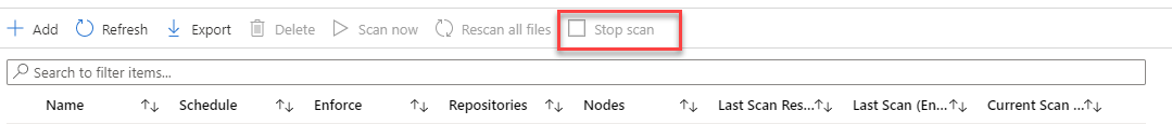 Stop a scan for the Azure Information Protection scanner