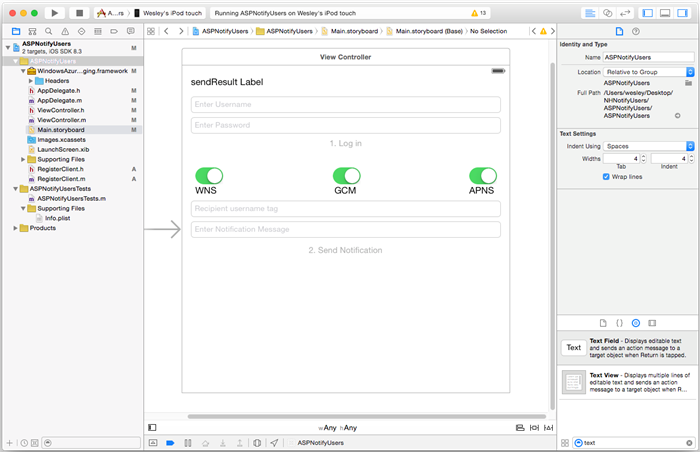 Xcode arabirim oluşturucusunda görsel taslak düzenleme