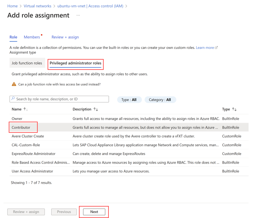 'Rol ataması ekle' penceresini ve Açıklamalı Katkıda Bulunan'ı gösteren ekran görüntüsü.