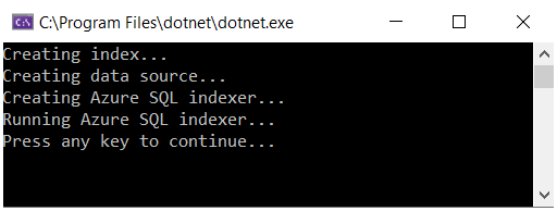 Programın konsol çıkışını gösteren ekran görüntüsü.