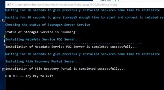 Tamamlanmış yüklemeyi gösteren ekran görüntüsü