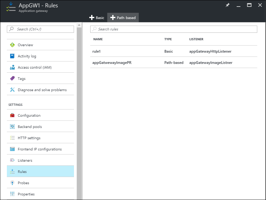 Application Gateway Kuralları 