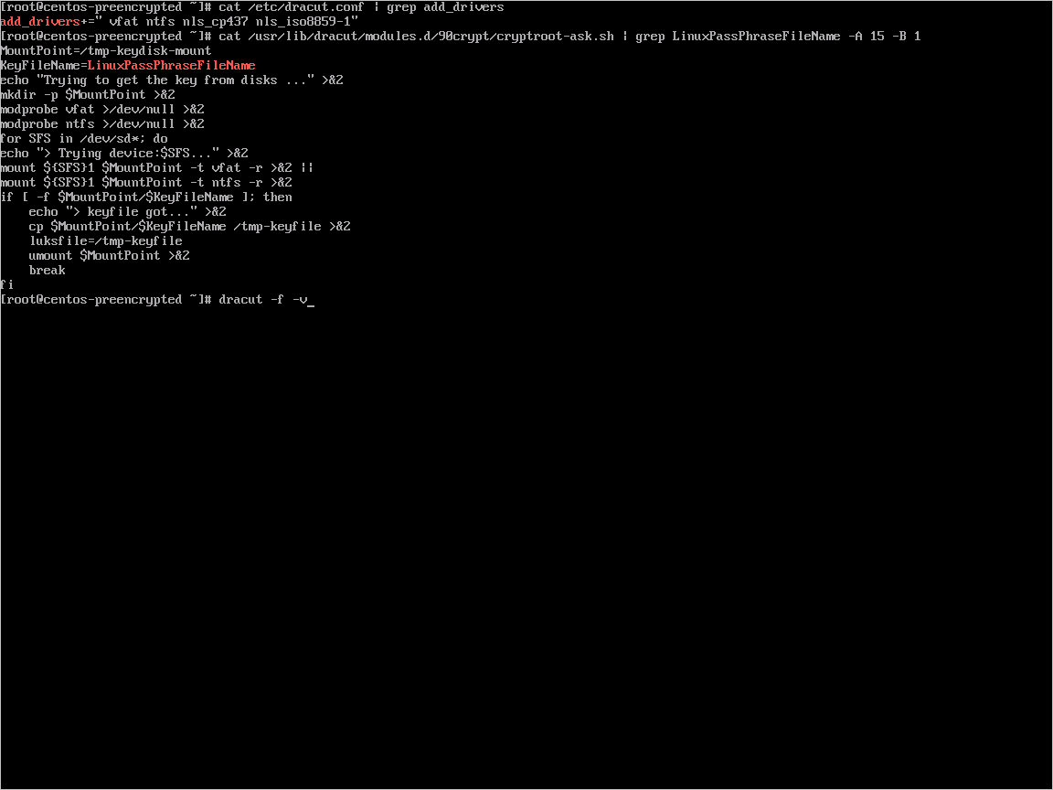 CentOS 7 Kurulumu - /usr/sbin/dracut -f -v komutunu çalıştırın