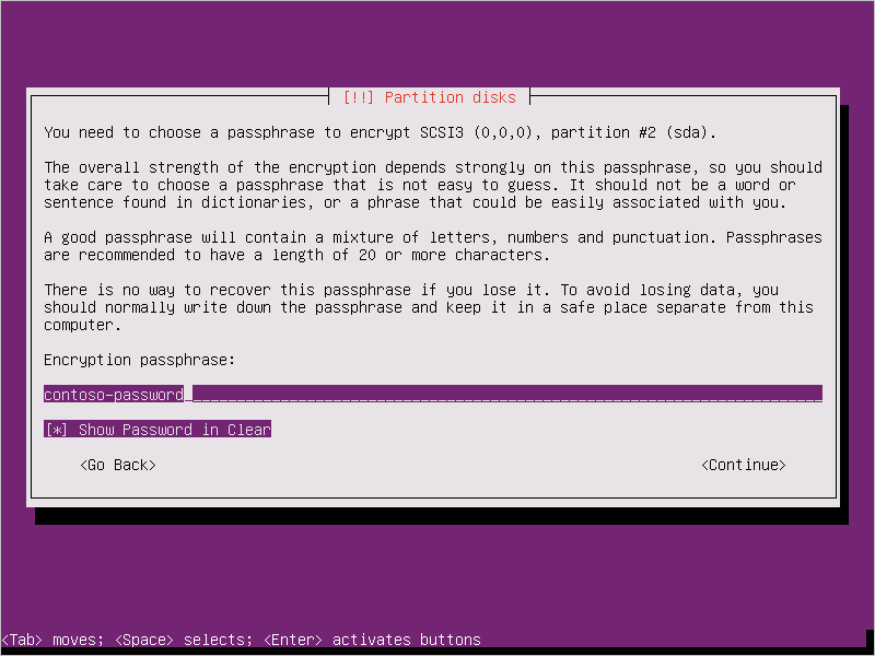 Ubuntu 16.04 Kurulumu - Parola sağlayın