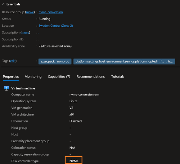 Azure portalının ekran görüntüsü.