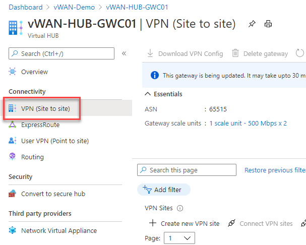 VPN (Siteden Siteye) seçeneğini belirleyin