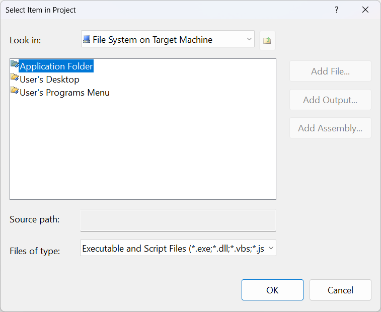 Özel Eylemler özellikleri iletişim kutusu: öğeyi seç.
