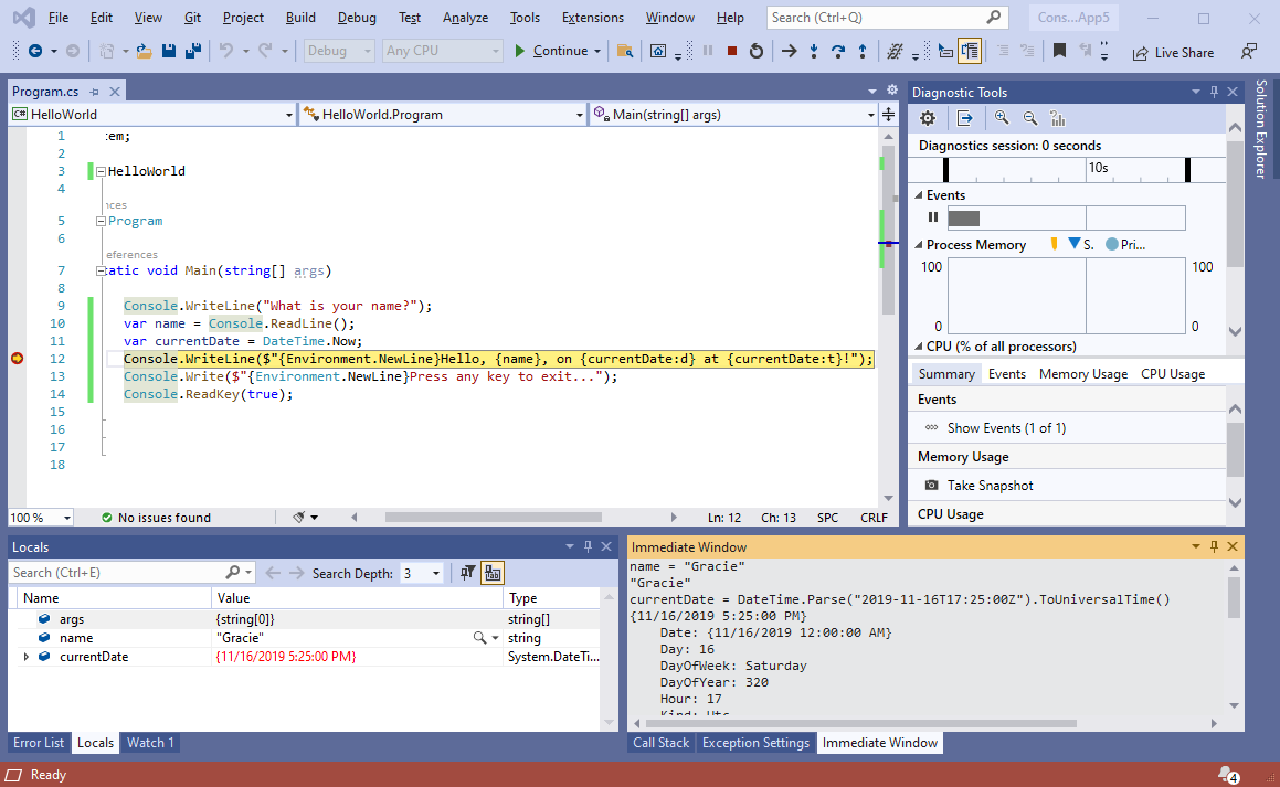 Visual studio kullanarak net konsol uygulamas nda hata ay klama net 