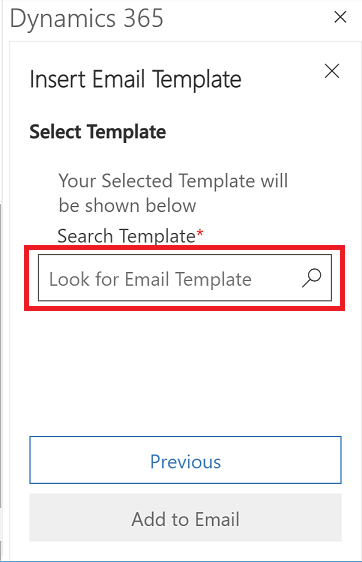 Select to enter data in the search box.