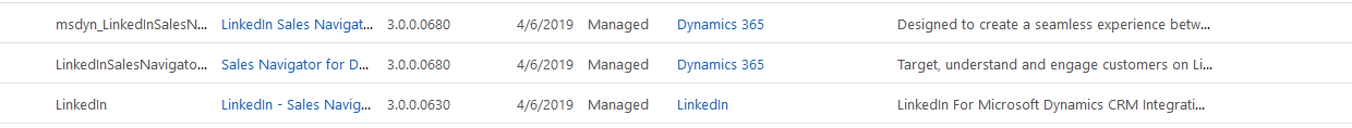 LinkedIn ile ilişkili çözümlerin listesi.