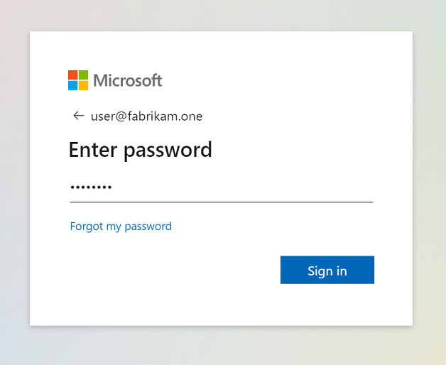 Kullanıcıdan kimlik doğrulaması isteyen Microsoft Entra Id oturum açma sayfası.