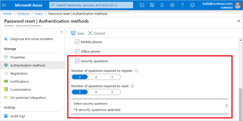Güvenlik soruları kimlik doğrulama yöntemi - Microsoft Entra ID | Microsoft  Learn