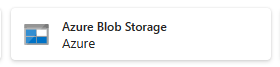 Azure Blob Depolama seçeneğinin ekran görüntüsü.