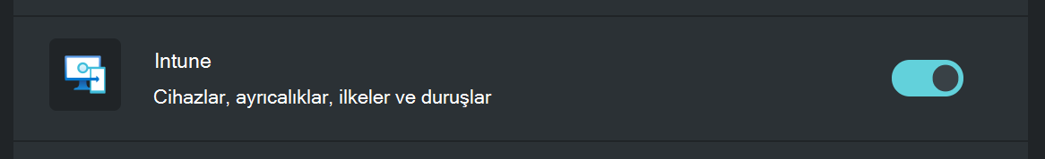 Security Copilot'da Microsoft Intune eklenti kaynağının etkinleştirildiğini gösteren ekran görüntüsü.