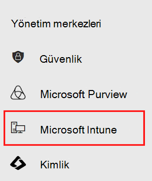 TMicrosoft 365 yönetim merkeziMicrosoft 365 yönetim merkezi'de yönetici merkezlerini gösteren ekran görüntüsü.