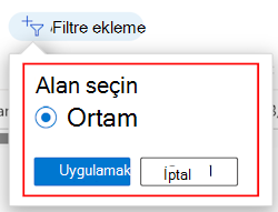 Microsoft Intune'da platforma göre atama filtrelerinin filtrelenmiş listesini gösteren ekran görüntüsü.