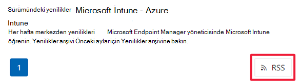 Arama sonuçlarının ve RSS bağlantısının ekran görüntüsü.