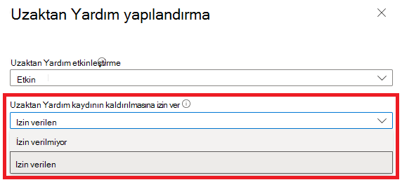 Kaydı kaldırılmış cihazları etkinleştirme seçeneğinin ekran görüntüsü