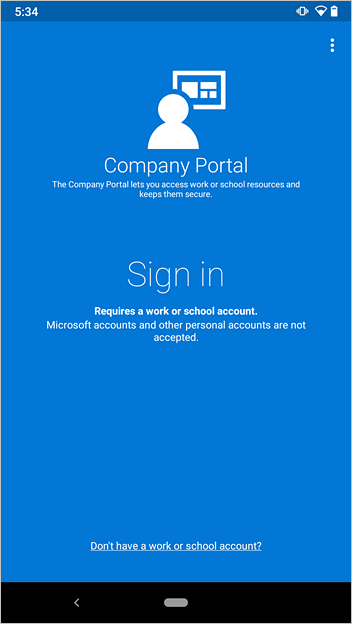 Önceki Şirket Portalı oturum açma sayfasının daha yoğun tasarımını gösteren örnek görüntüsü.