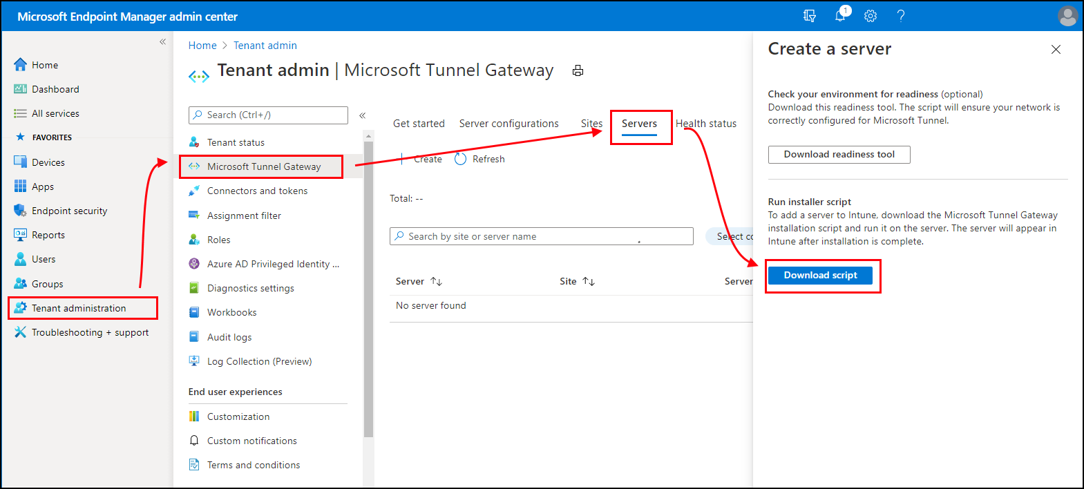 Microsoft Intune için Microsoft Tunnel VPN çözümünü yükleme ve yapılandırma  | Microsoft Learn