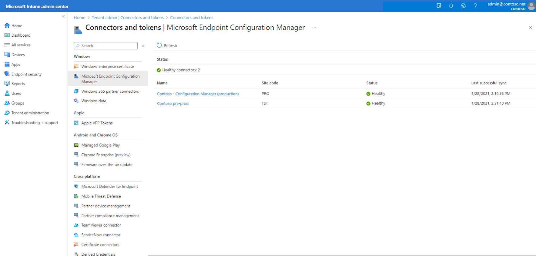 Configuration Manager bağlayıcı durumunu görüntüleme
