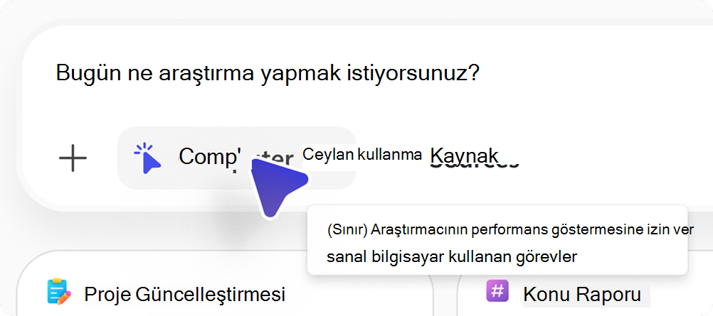 Bilgisayar Kullanımı seçeneğini gösteren ekran görüntüsü.
