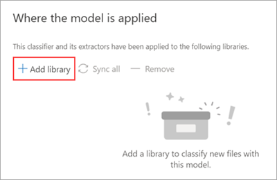 Kitaplık ekle seçeneğinin vurgulandığı Modelin uygulandığı yer bölümünün ekran görüntüsü.