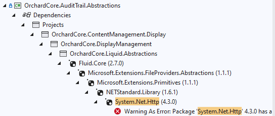 Visual Studio Çözüm Gezgini Arama Sonuçları