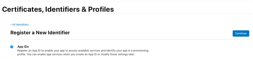 Yeni bir tanımlayıcı kaydedin.
