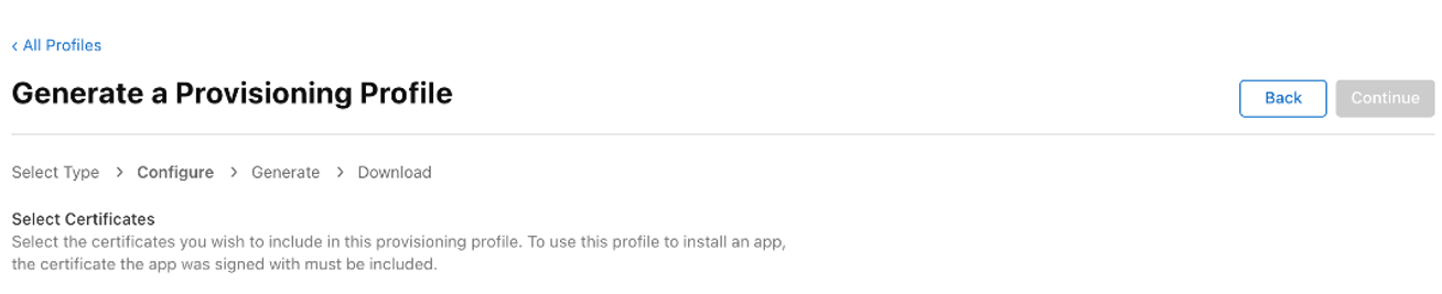 Sertifikayı seçin.