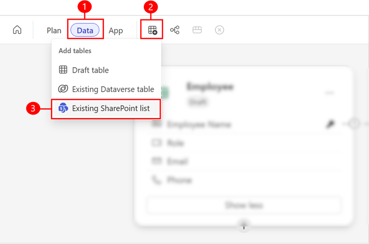 Power Apps'te SharePoint listeye bağlanma