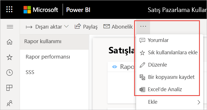 Excel'de çözümleme işleminin ekran görüntüsü.