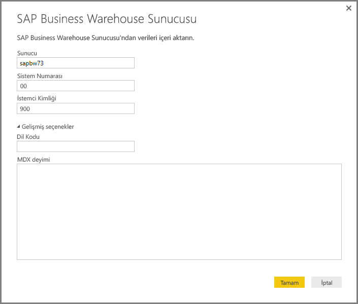 Power BI Desktop’ta SAP Business Warehouse (BW) Bağlayıcısını Kullanma ...