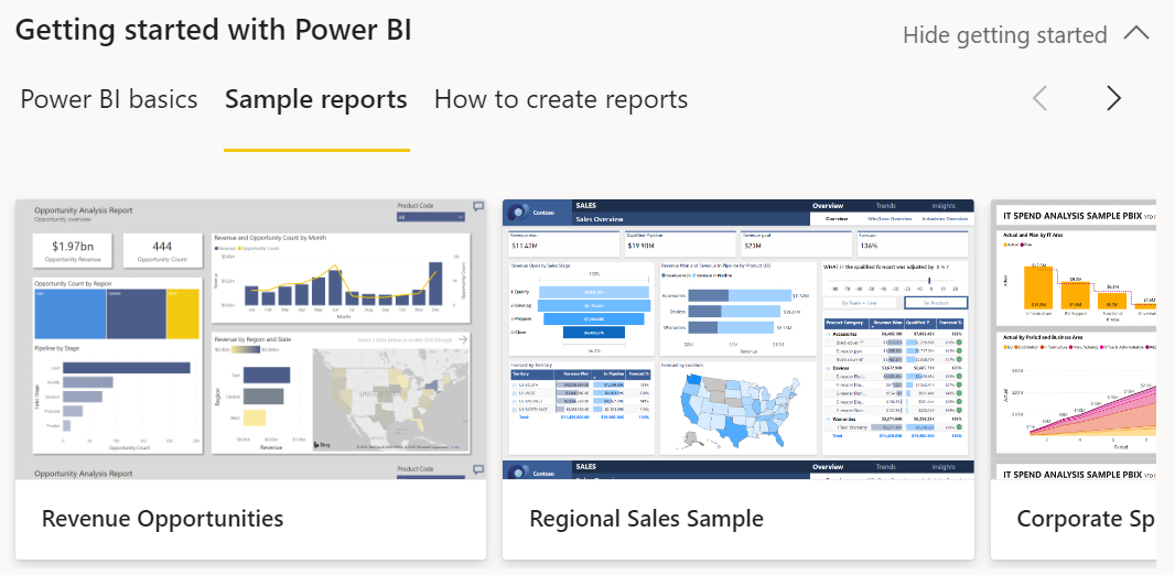 Power BI hizmeti Giriş tuvalinden içerik bulma - Power BI | Microsoft Learn