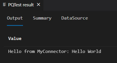 Sonuçlar panelinde çıkış sekmesi.