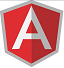 Bu resimde Angular JS logosu