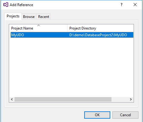 Visual Studio için Data Lake Araçları - U-SQL veritabanı proje referansı ekleme