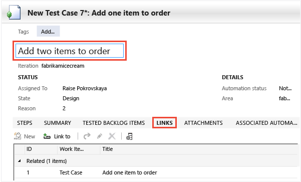 Right-click a test case and choose Create copy